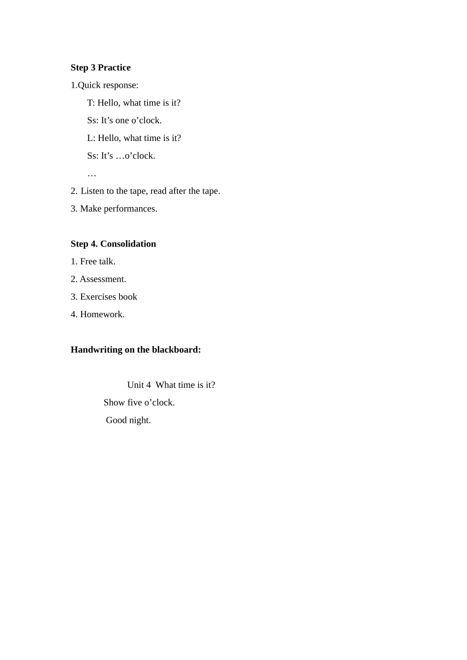 湘少版三下《Unit-4-What-time-is-it》教案_第2页