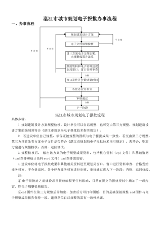 湛江城规划电子报批办事流程