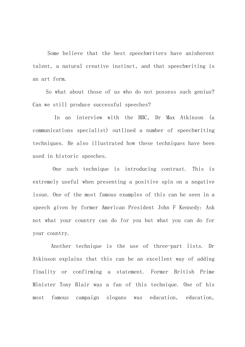 演讲稿的写作英文_第2页