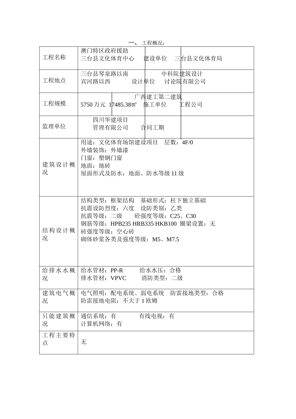澳门特区政府援助三台县文化体育中心工程监理细则_第2页
