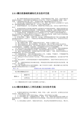 灌注桩基础机械钻孔安全技术交底