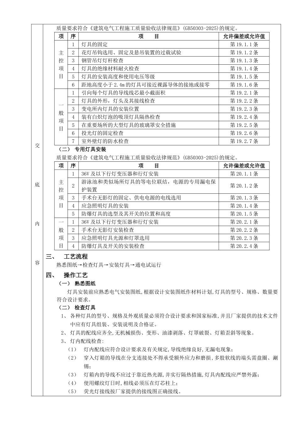 灯具安装工程技术交底_第2页