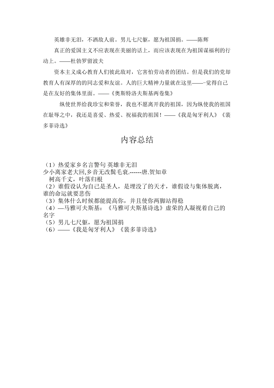 热爱家乡名言警句-英雄非无泪_第2页