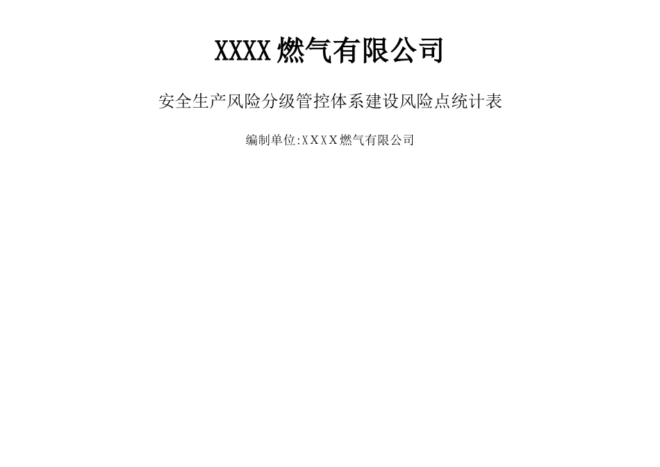 燃气行业风险点统计表_第1页