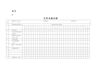 特种设备点检记录