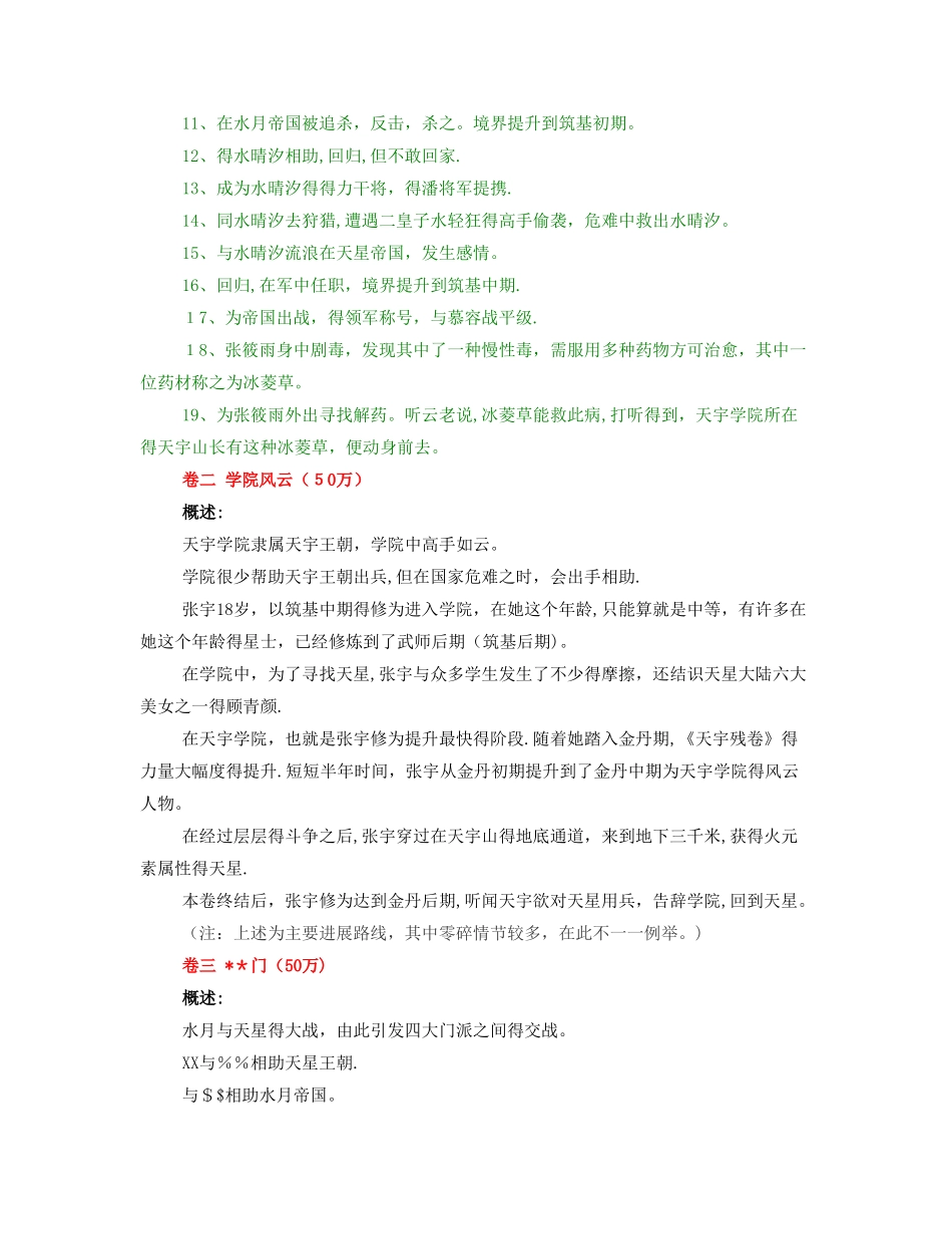 玄幻小说大纲范本_第2页