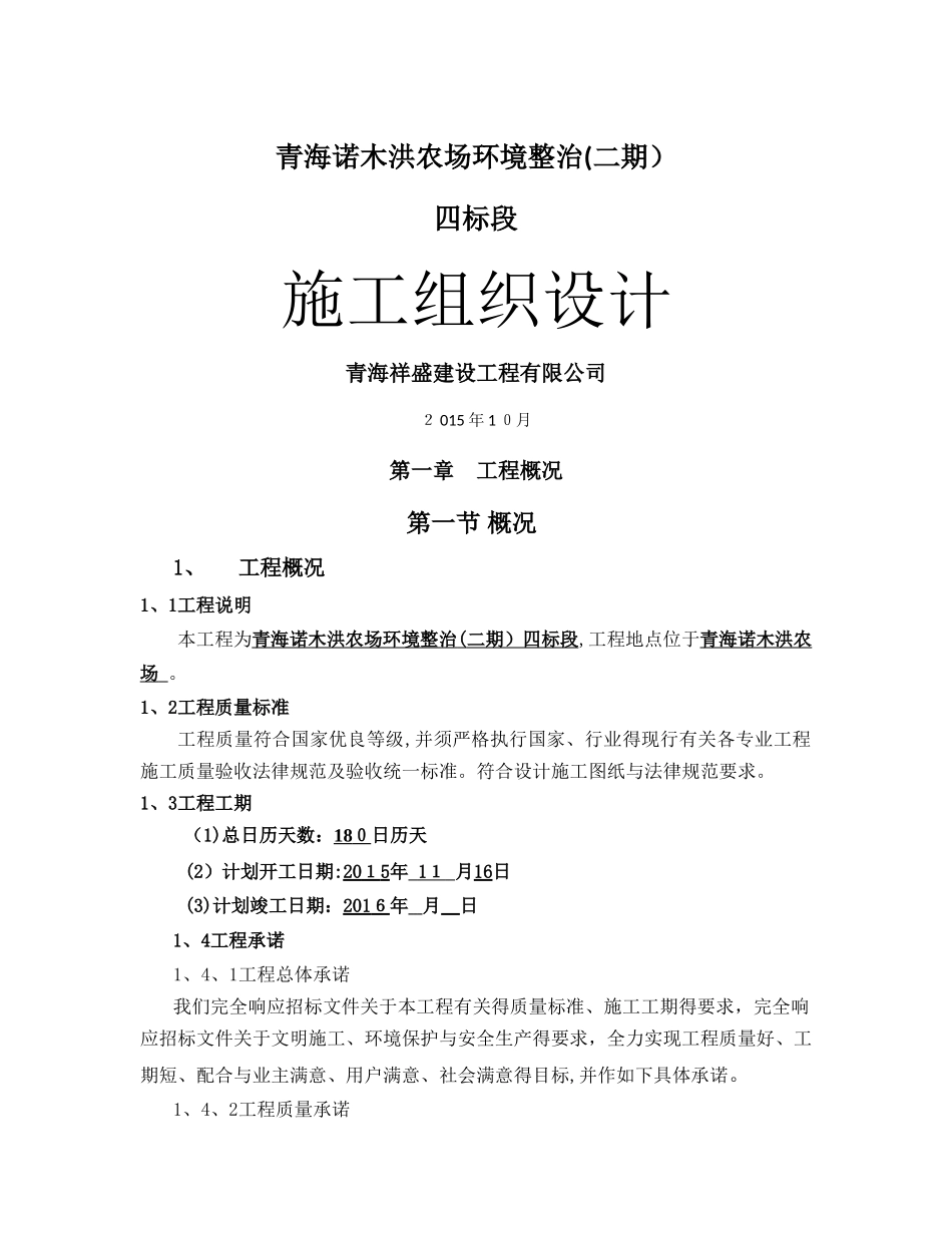 环境整治施工组织设计_第1页