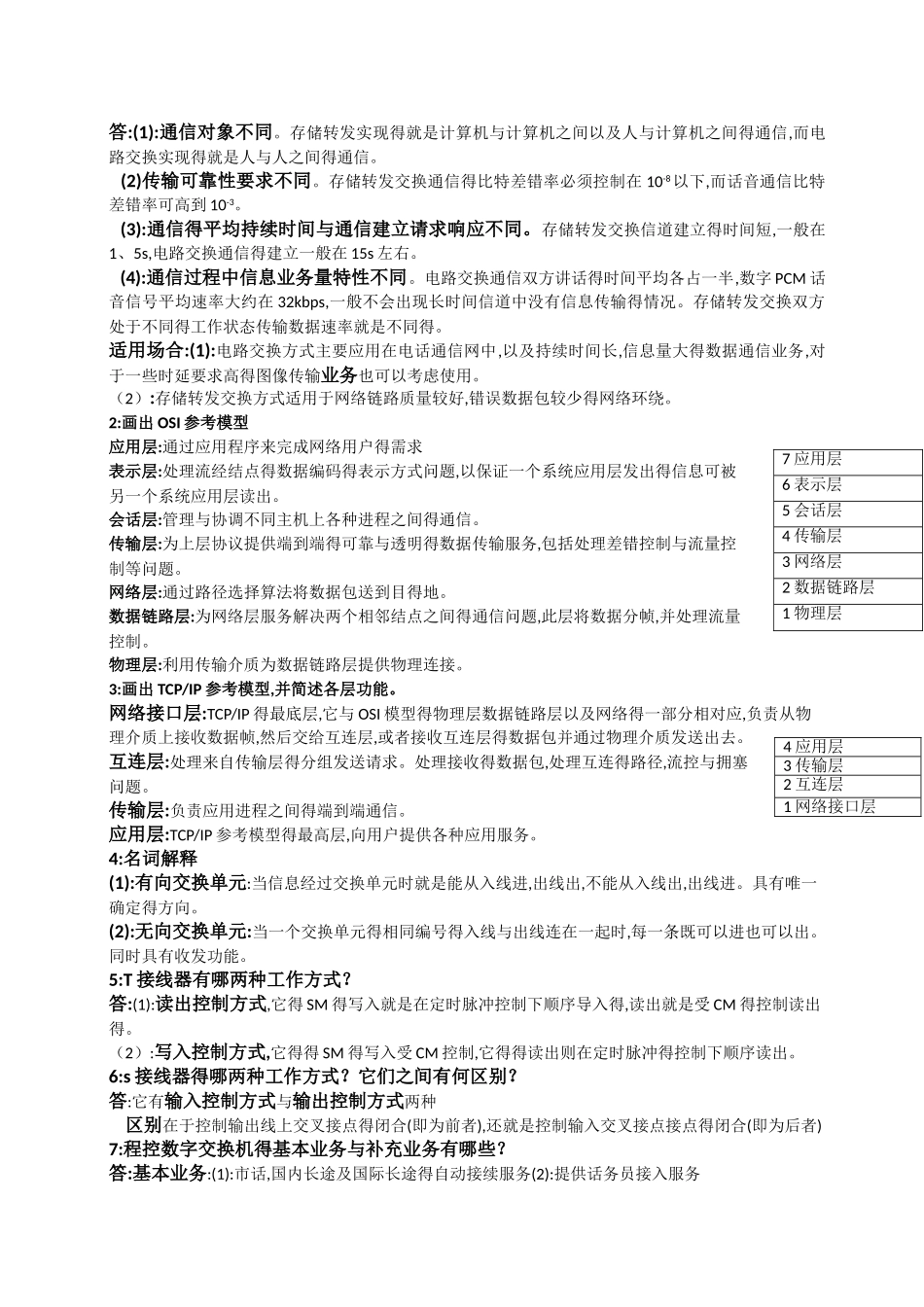 现代交换技术课后习题答案总结_第2页