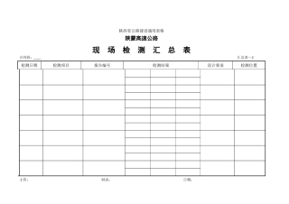 现场检测汇总表