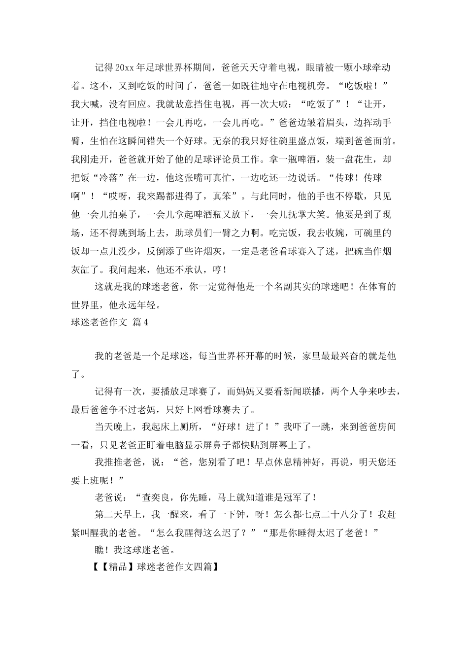 球迷老爸作文四篇_第3页