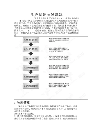 生产制造物流跟踪