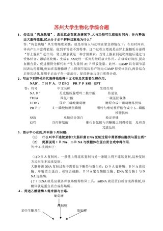 生物化学综合题