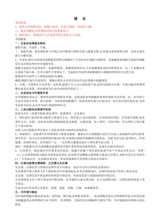生理考研复习知识重点笔记