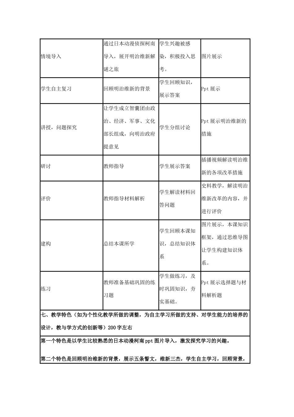 高中历史 第14课 明治维新教案3 岳麓版选修1-岳麓版高二选修1历史教案_第3页