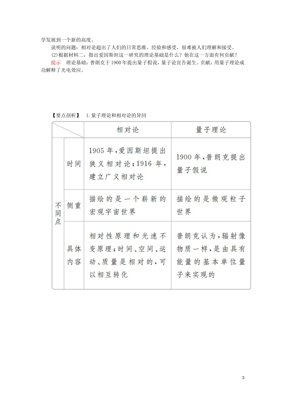 高中历史 第六单元 现代世界的科技与文化 第25课 现代科学革命教学案 岳麓版必修3-岳麓版高二必修3历史教学案_第3页