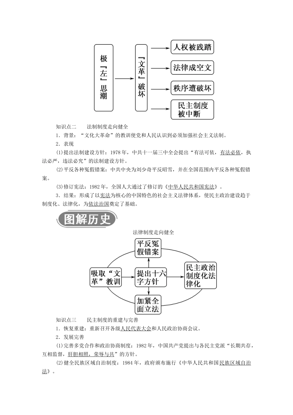 高中历史 第六单元 现代中国的政治建设与祖国统一 第21课 民主政治建设的曲折发展学案（含解析）新人教版必修1-新人教版高一必修1历史学案_第2页