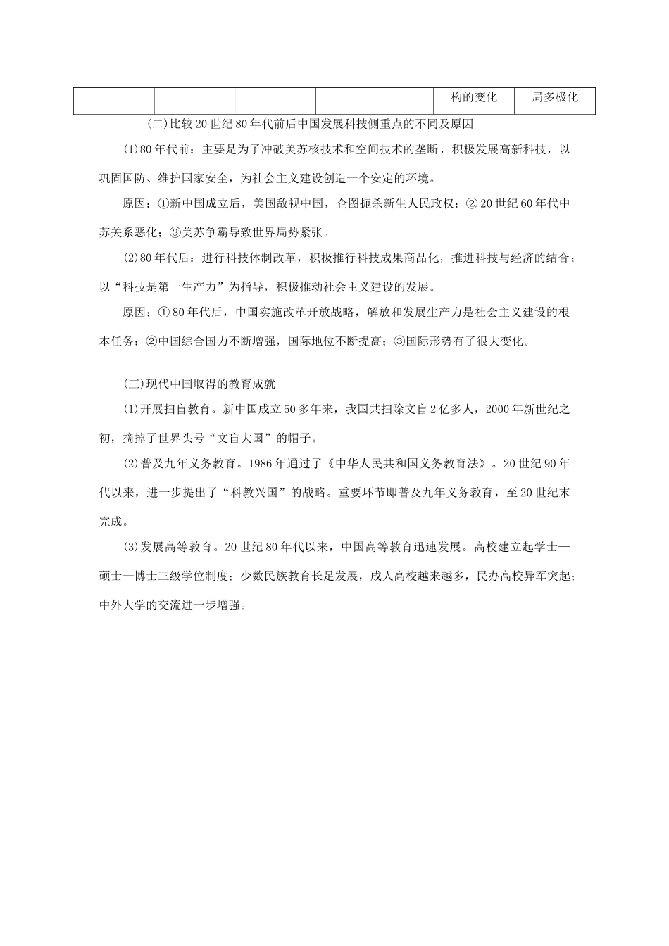 高中历史 第六单元 知识结构 岳麓版必修3-岳麓版高二必修3历史素材_第2页