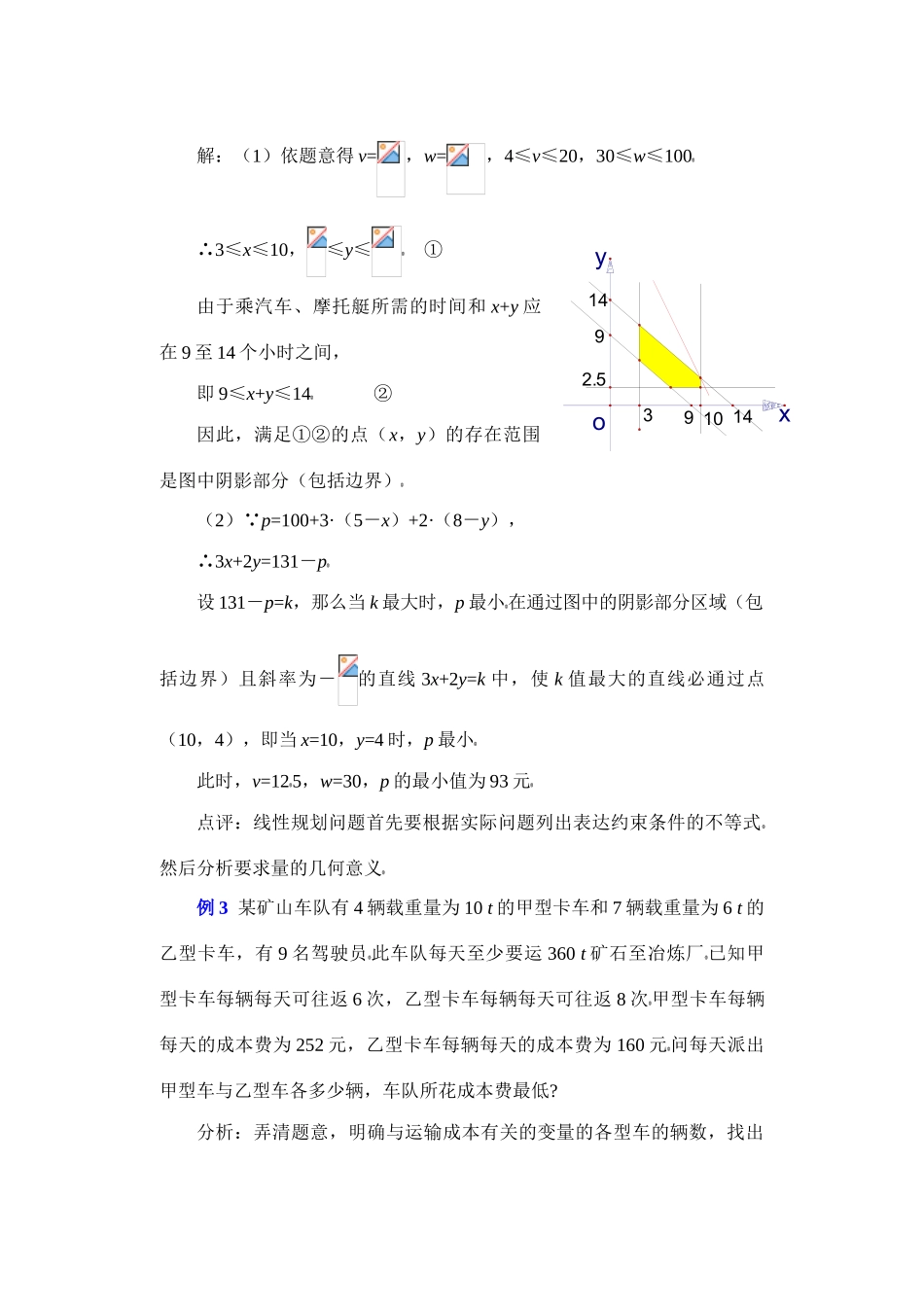 高中数学 (第40讲)简单的线性规划及实际应用复习学案_第3页