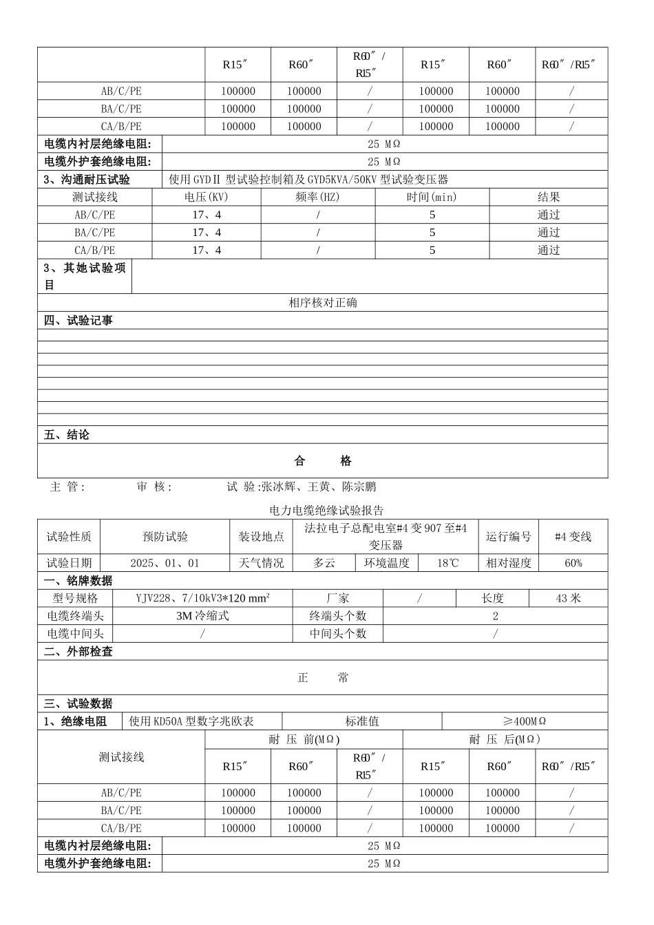 电力电缆绝缘试验报告_第3页