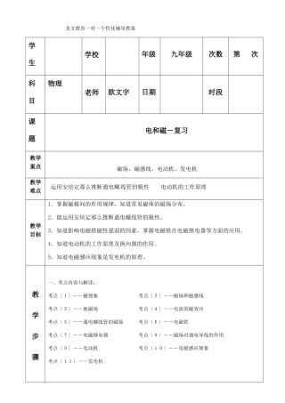 电和磁-复习-欧文宇