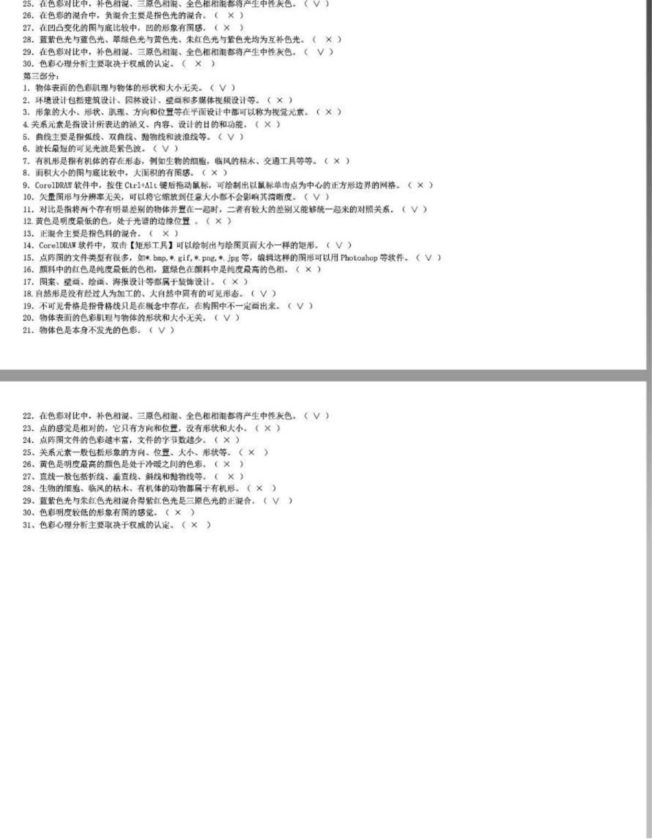 电大10春网站美工备考复习题-判断题-带答案_第3页
