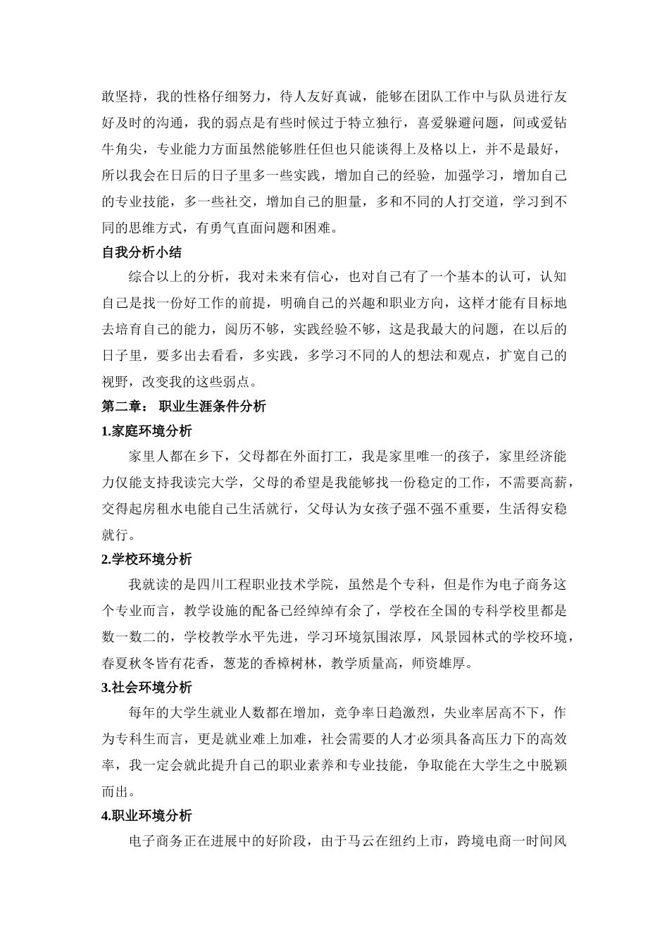 电子商务专业职业生涯规划书_第3页