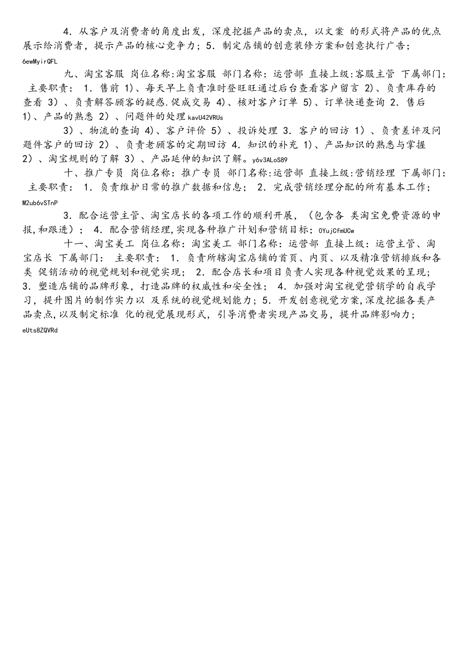 电子商务公司运营部岗位职责_第3页