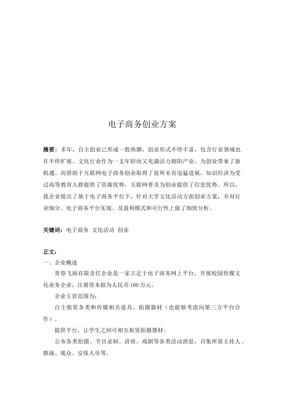 电子商务创业专项方案_第3页