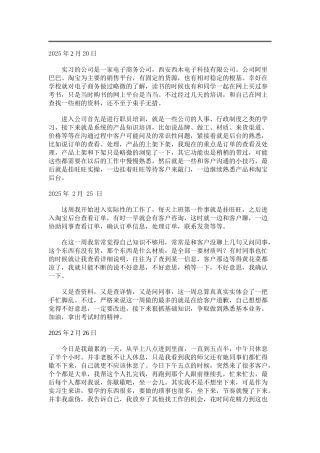 电子商务实习日记