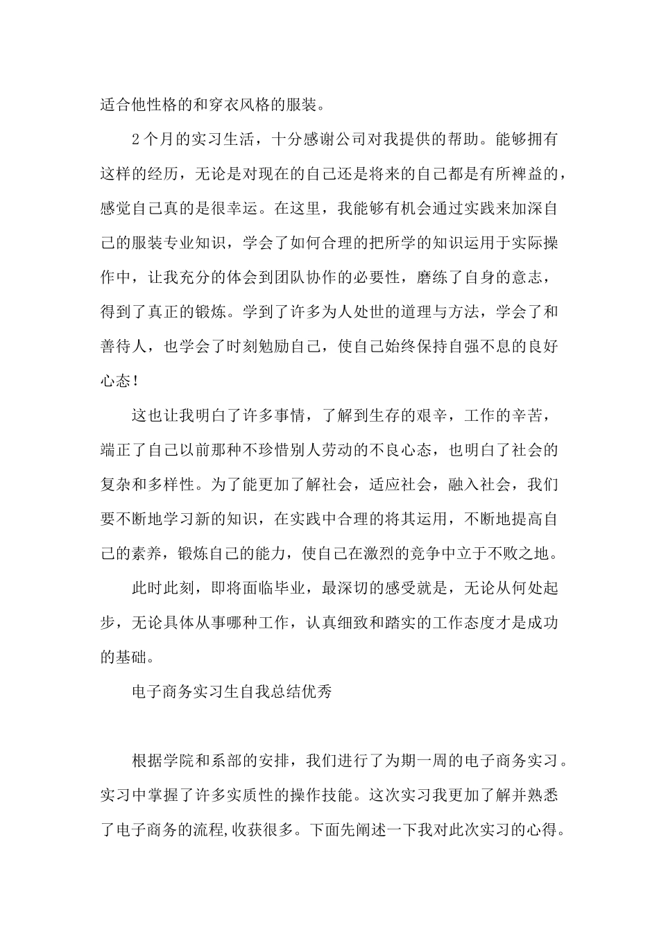 电子商务实习生自我总结优秀_第3页