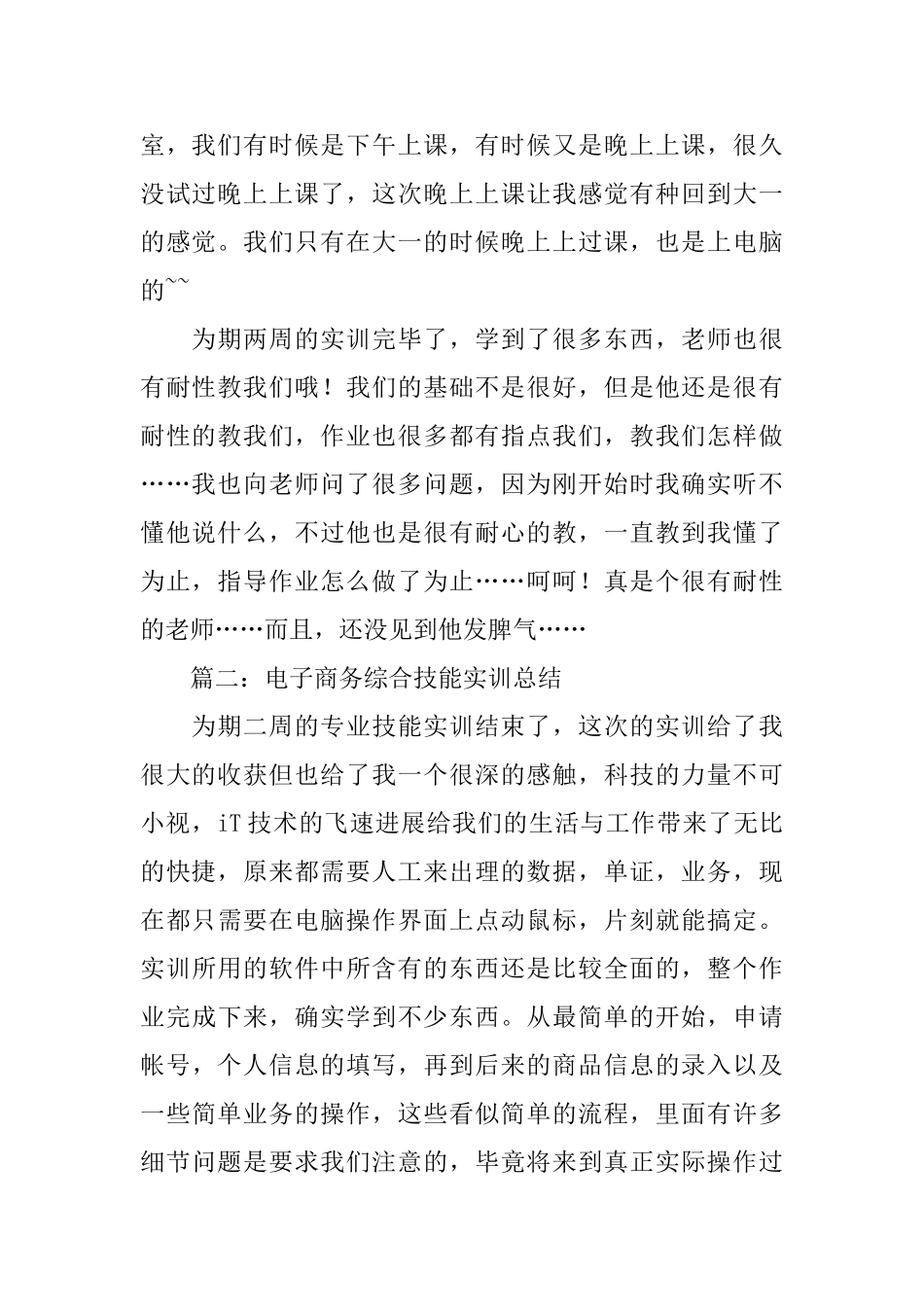 电子商务实训个人总结_第2页