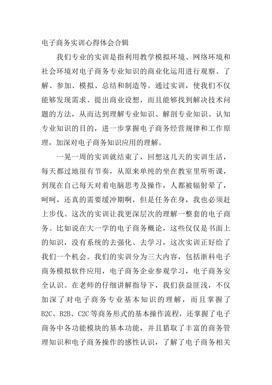 电子商务实训心得体会合辑_第3页