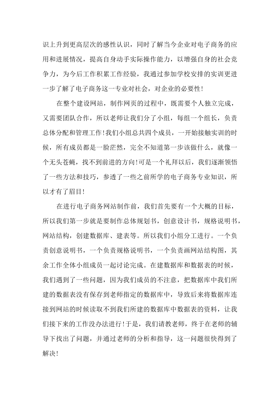 电子商务实训个人总结5篇_第3页