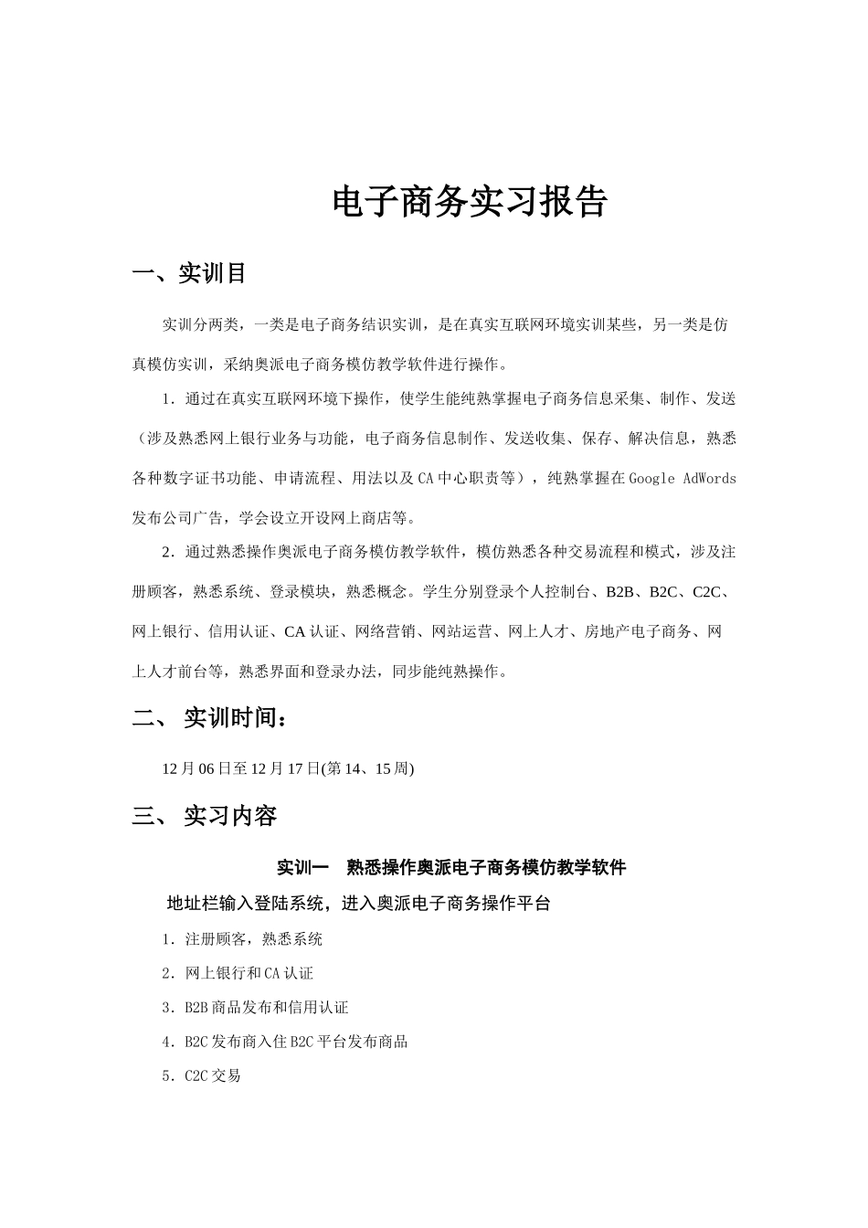 电子商务实训报告样本_第2页