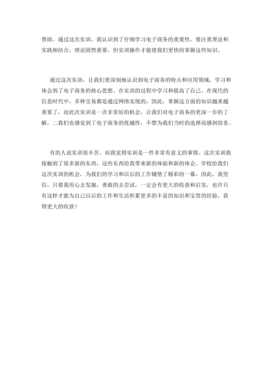 电子商务实训报告范文2025_第3页