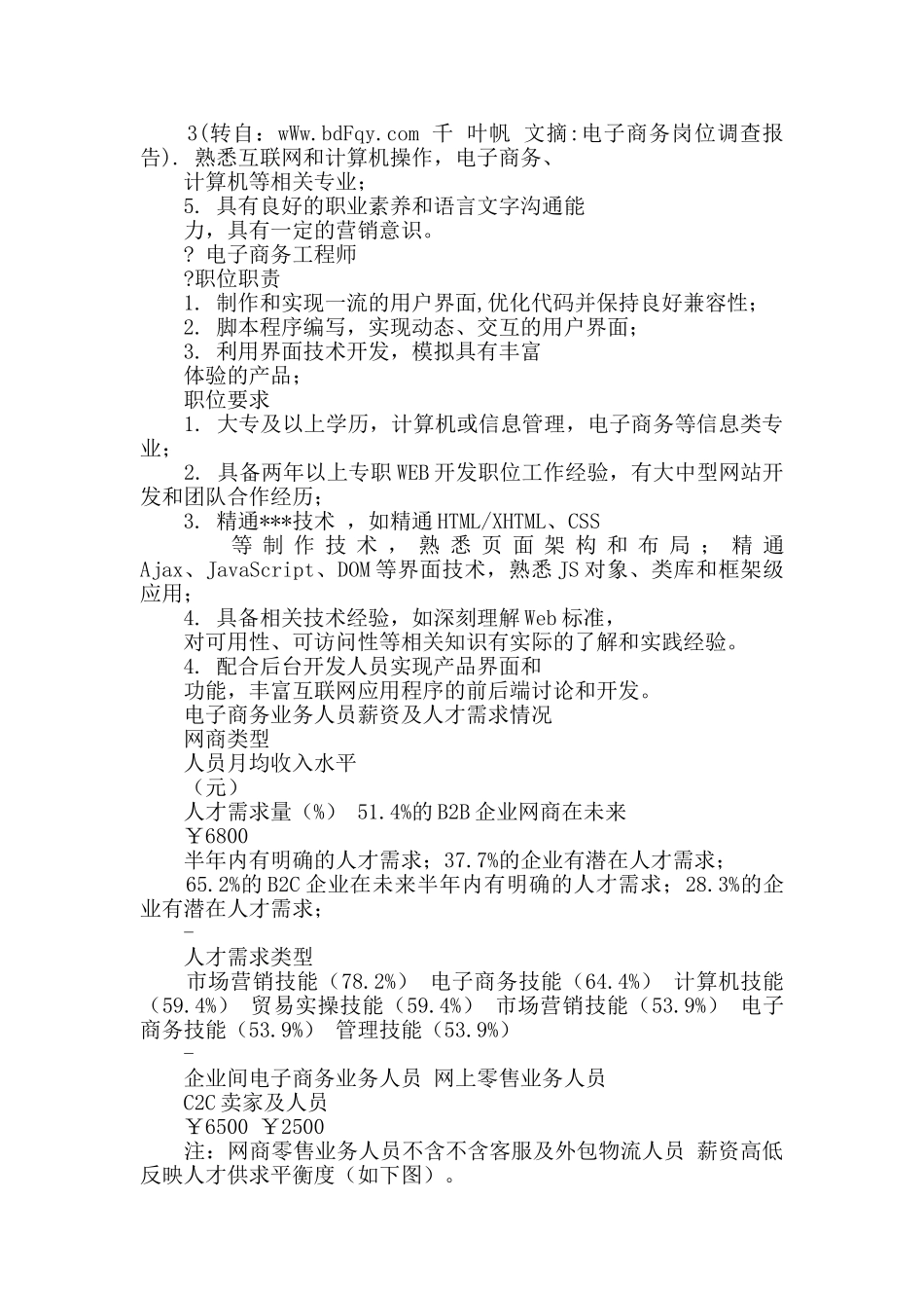 电子商务岗位调查报告_第3页