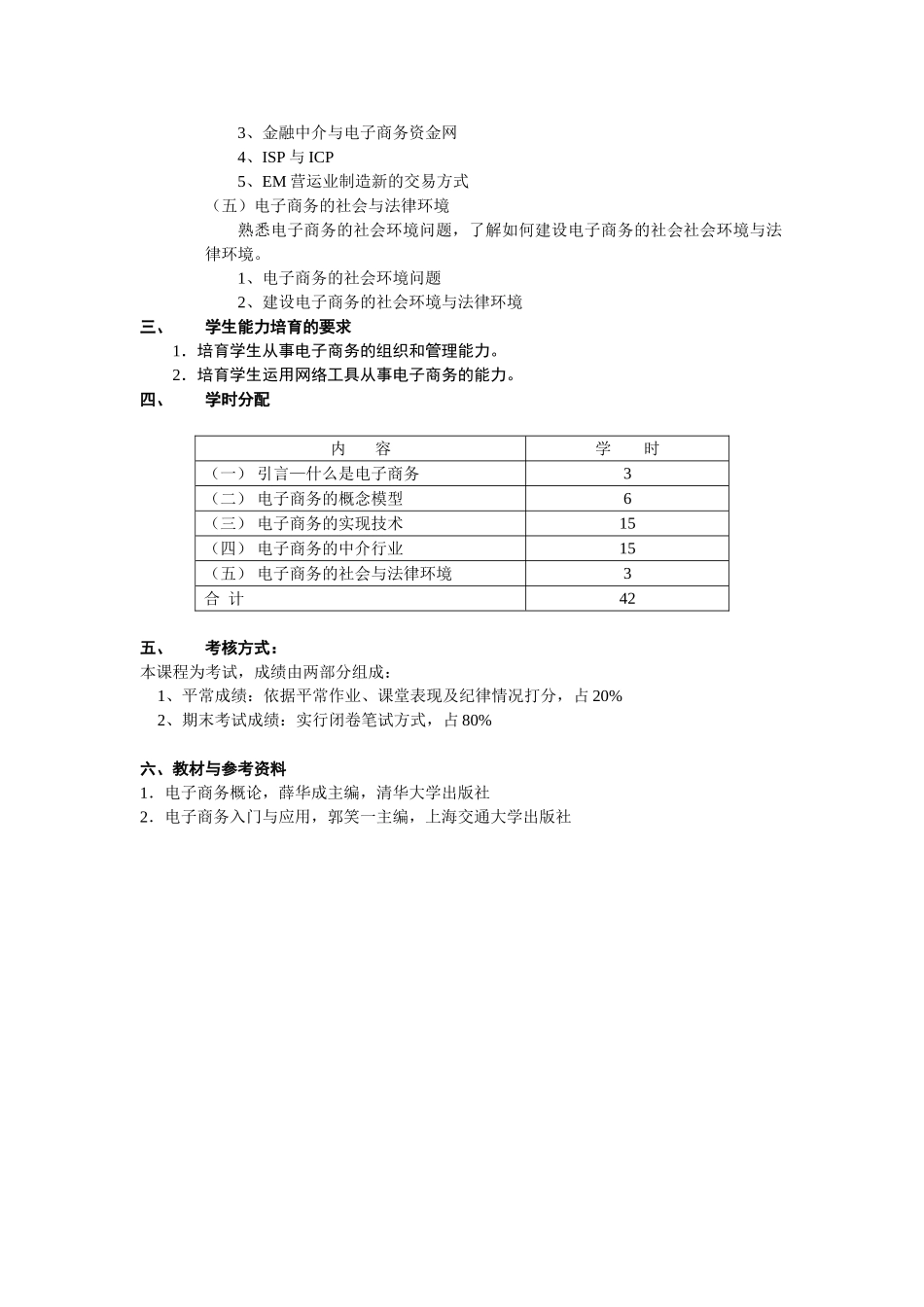 电子商务教学大纲_第2页