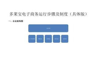 电子商务有限公司运营作业流程及新规制度