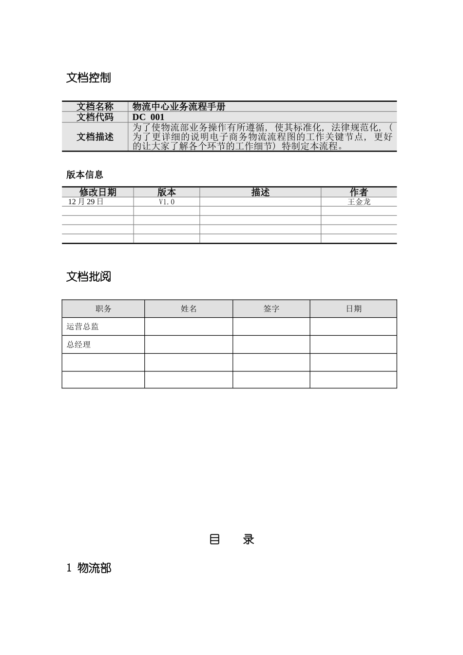 电子商务有限公司物流部业务手册模板_第3页