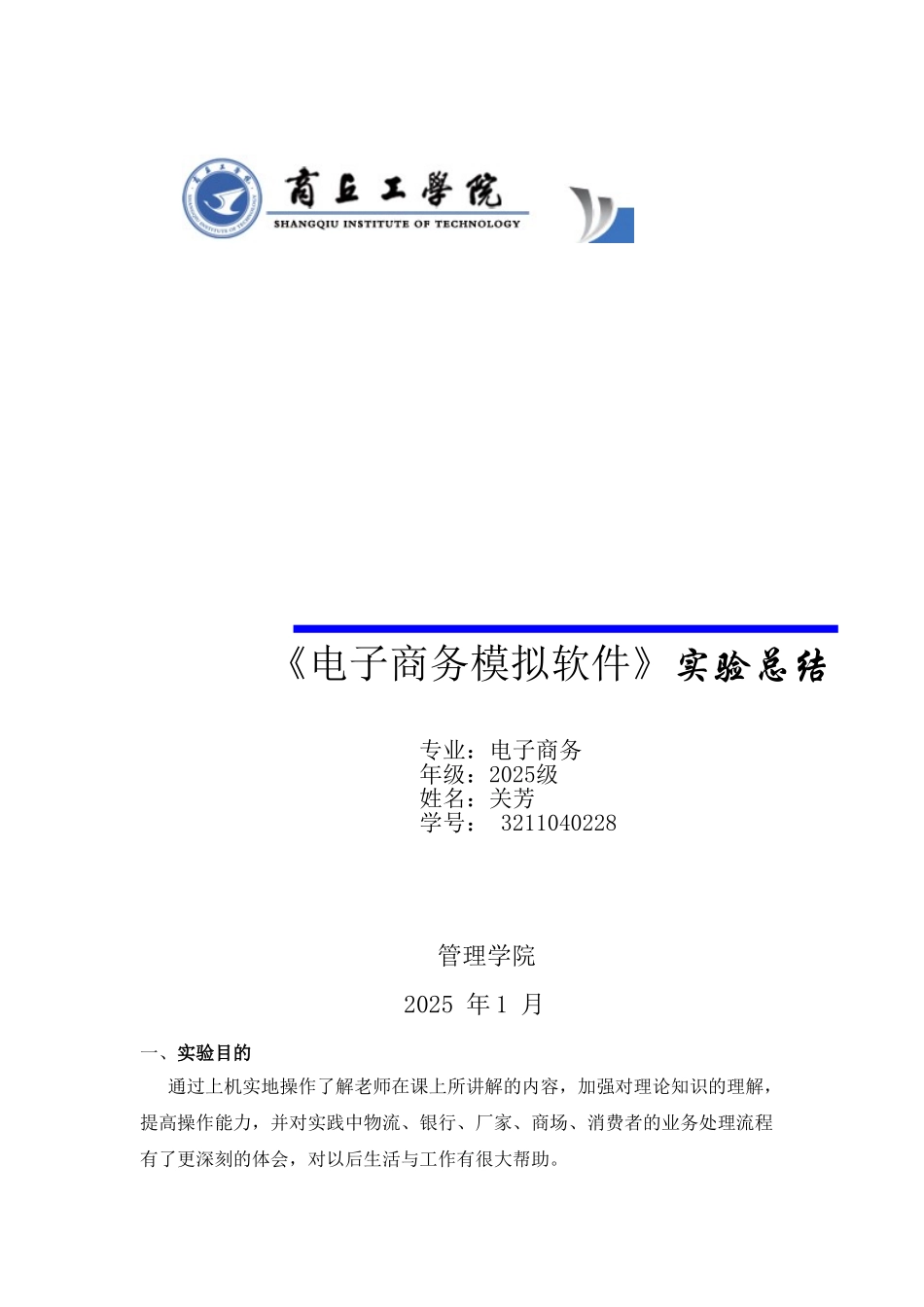 电子商务模拟软件实验总结_第1页