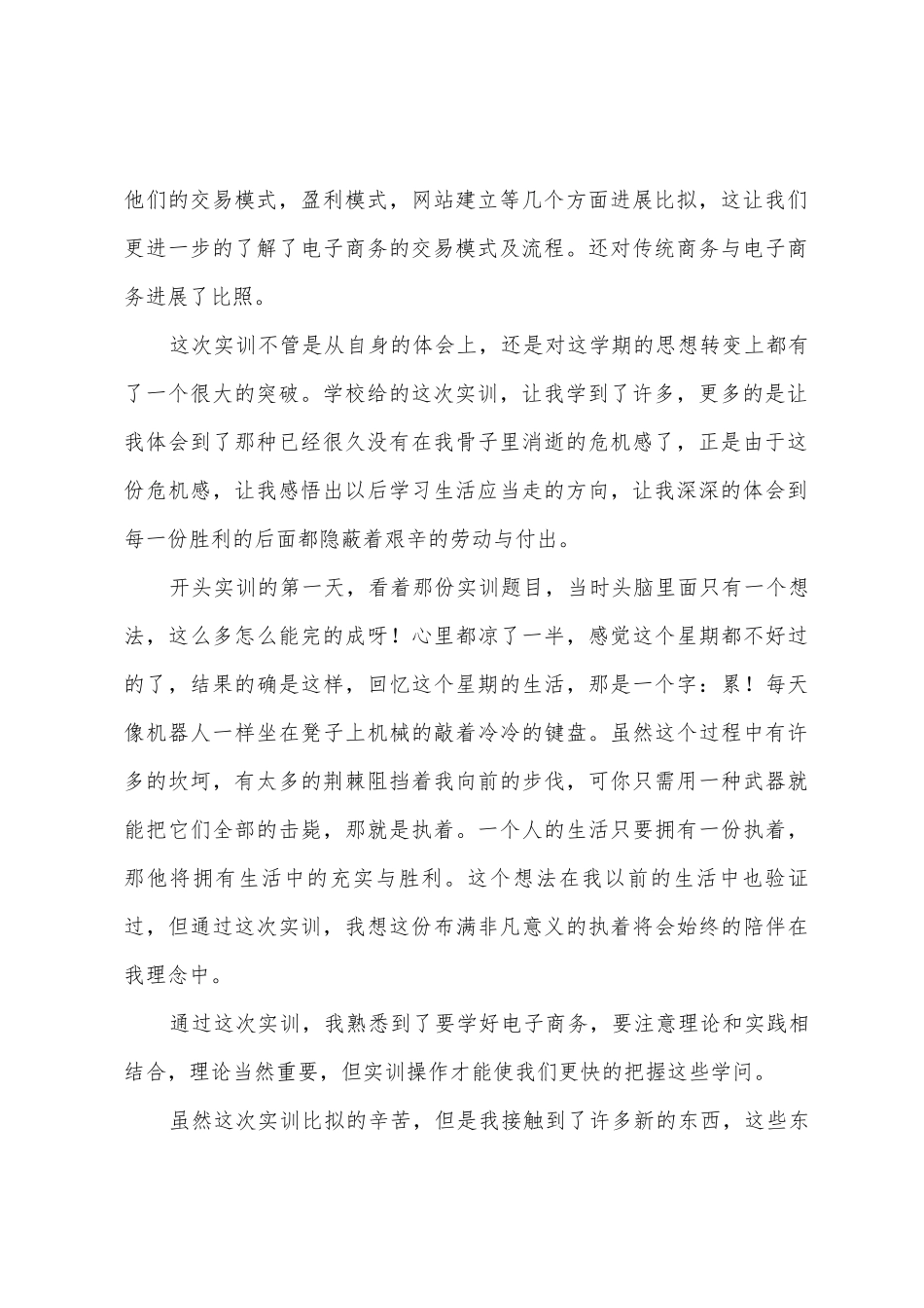 电子商务毕业实习心得体会_第2页