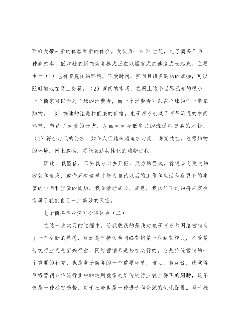 电子商务毕业实习心得体会_第3页