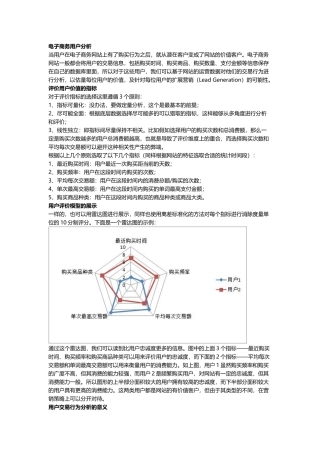 电子商务用户分析