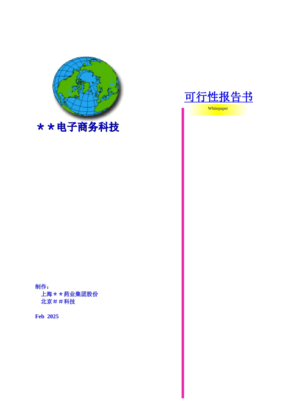电子商务科技有限公司可行性报告_第1页