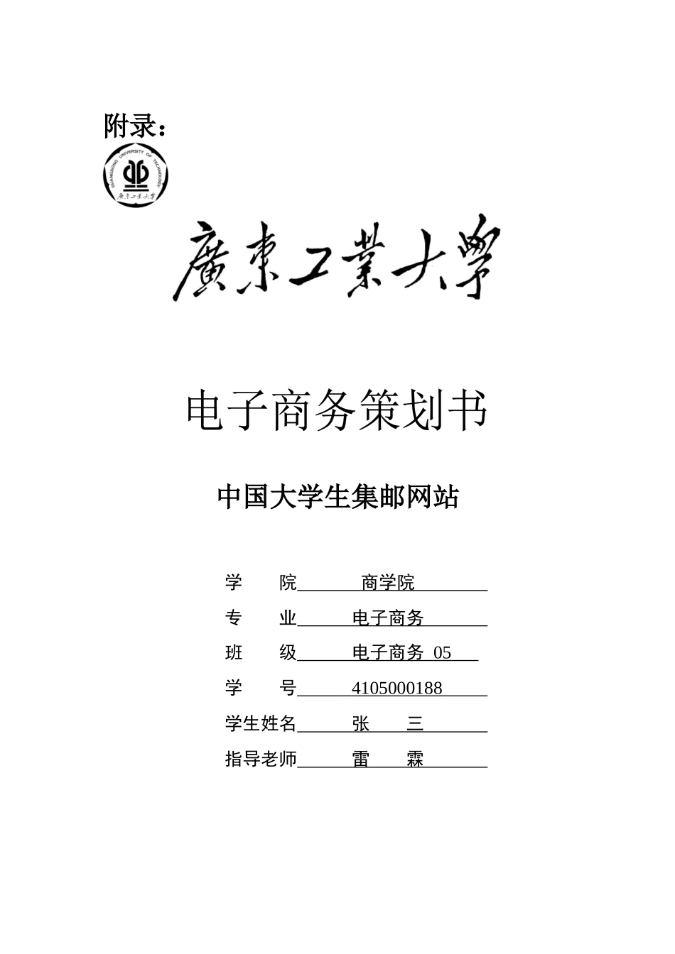 电子商务策划书要求_第3页