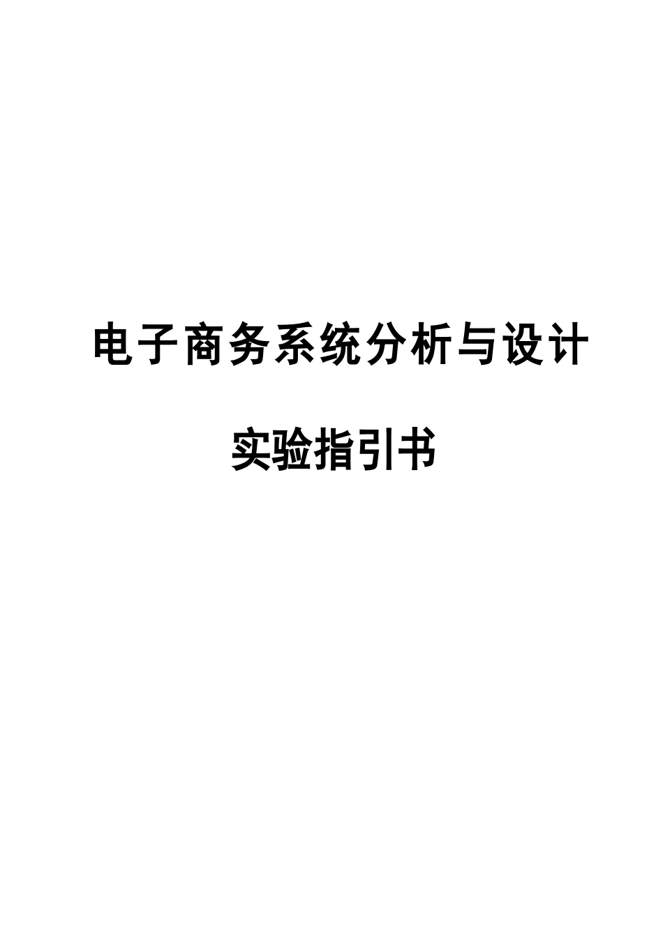 电子商务系统分析与设计doc附样本_第1页