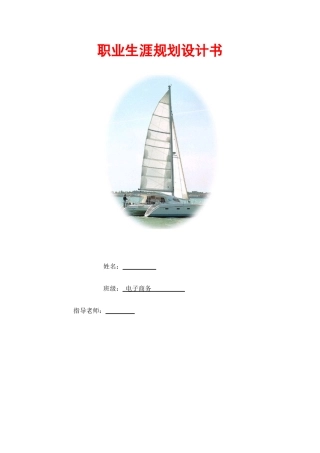 电子商务职业生涯规划