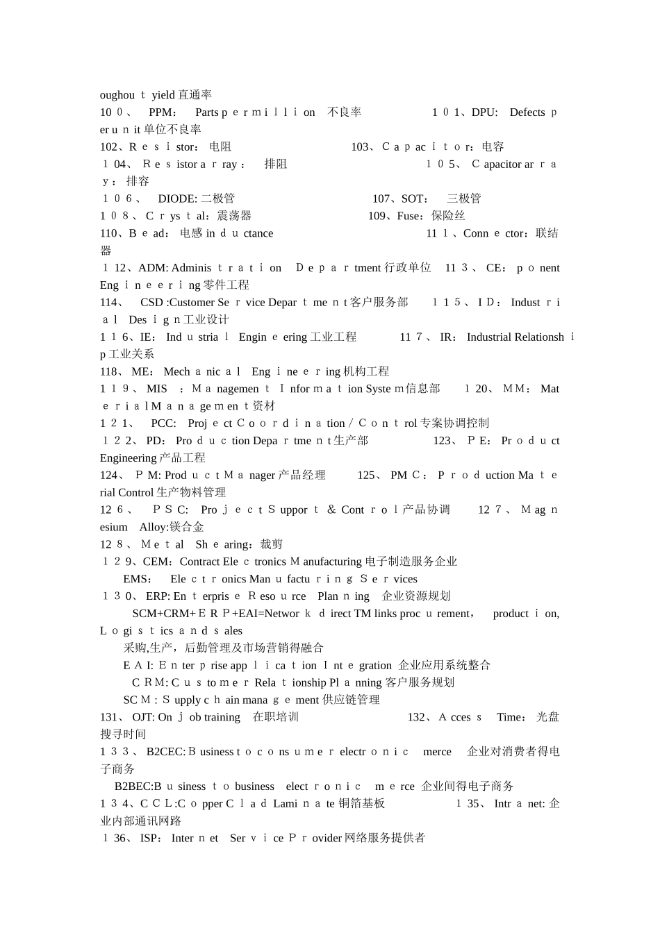 电子行业专业词汇术语_第3页