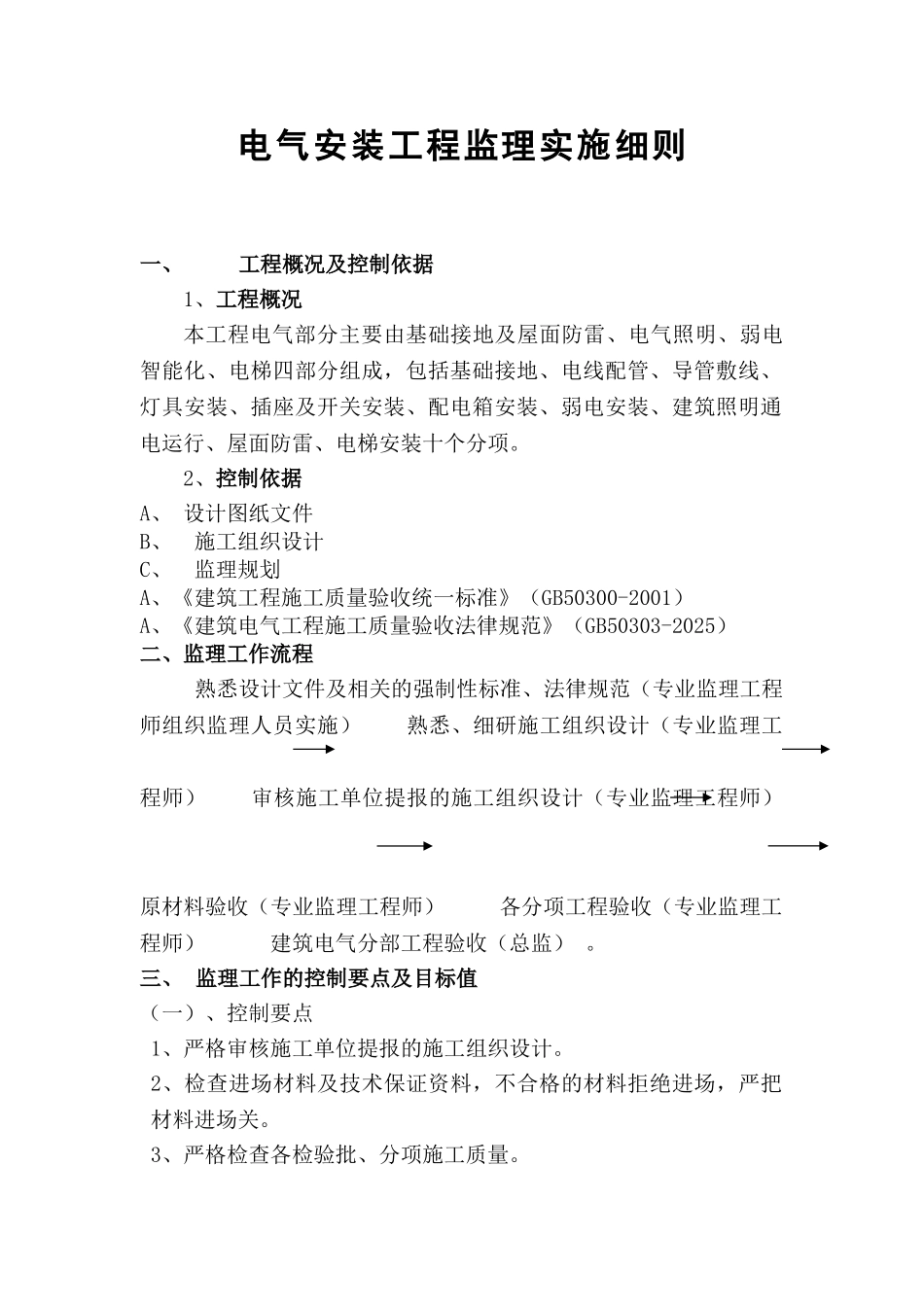 电气安装监理实施细则_第3页