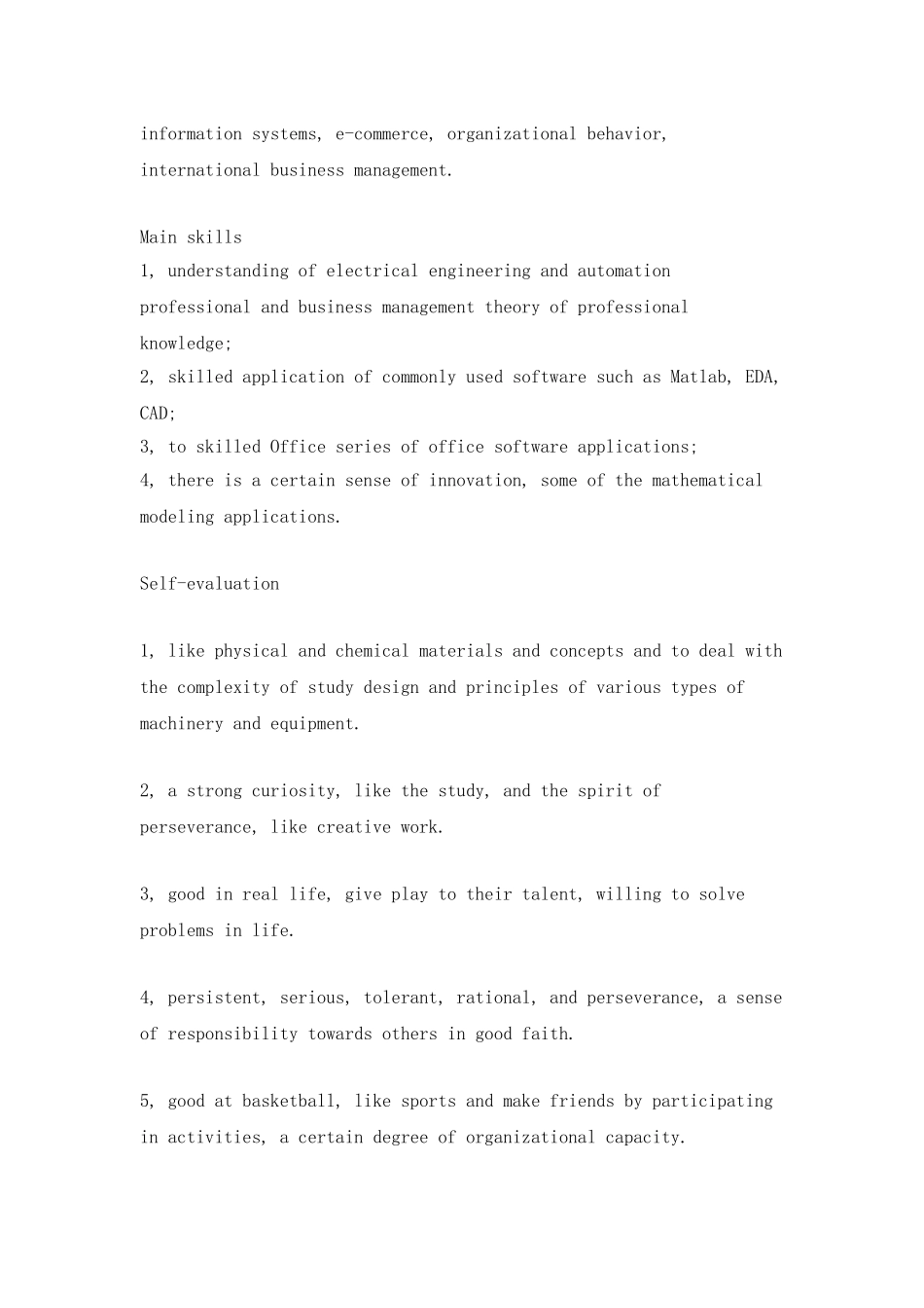 电气工程本科生英文简历范文_第3页